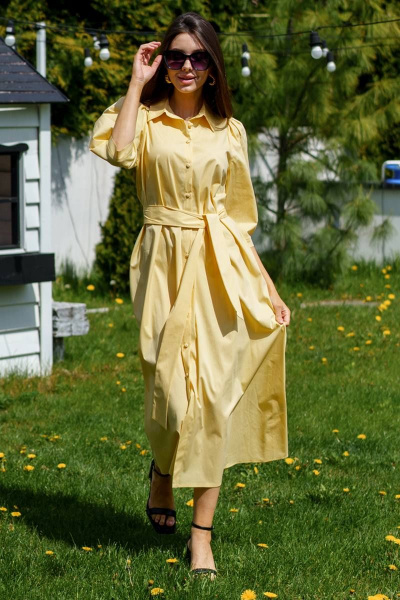 Платье Ivera 1019L желтый - фото 4