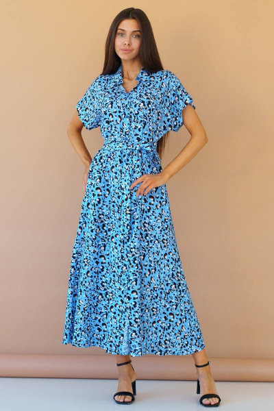 Платье Ivera 1082L голубой - фото 3