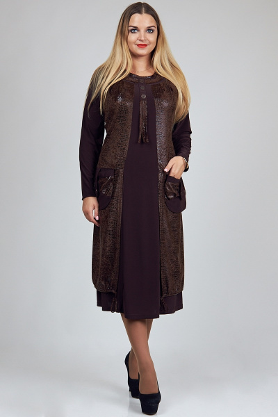 Платье Diomel 459 коричневый - фото 1