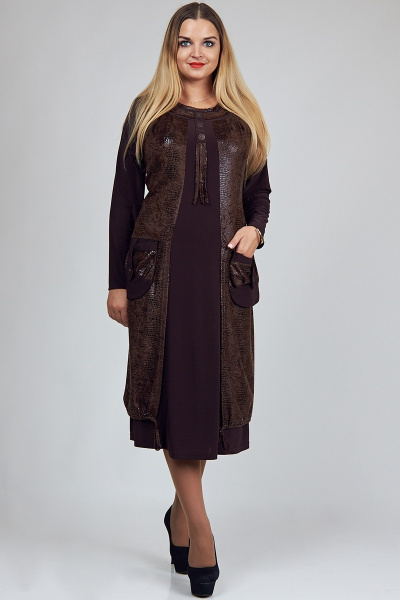 Платье Diomel 459 коричневый - фото 3