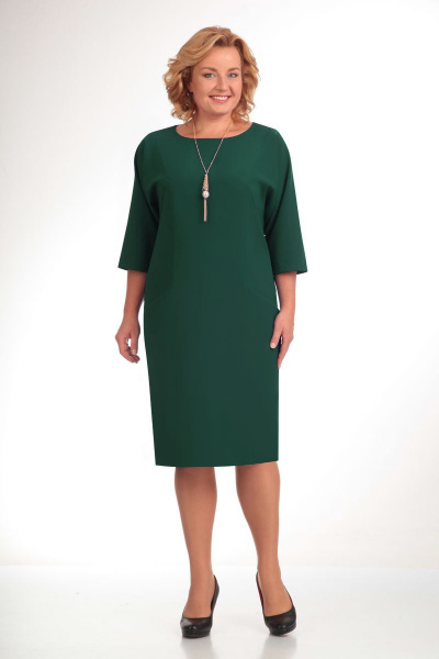 Платье ELGA 01-472 темно-зеленый - фото 1