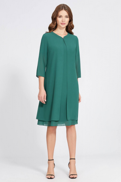 Накидка, платье Bazalini 4843 зеленый - фото 1
