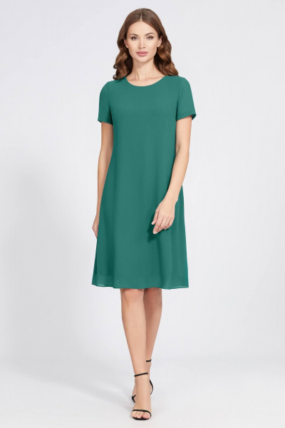 Накидка, платье Bazalini 4843 зеленый - фото 3