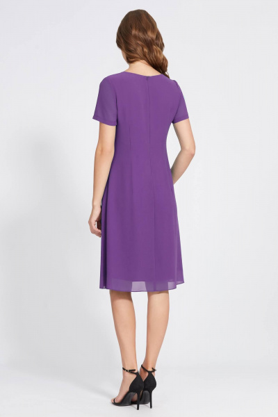 Накидка, платье Bazalini 4843 фиолетовый - фото 4