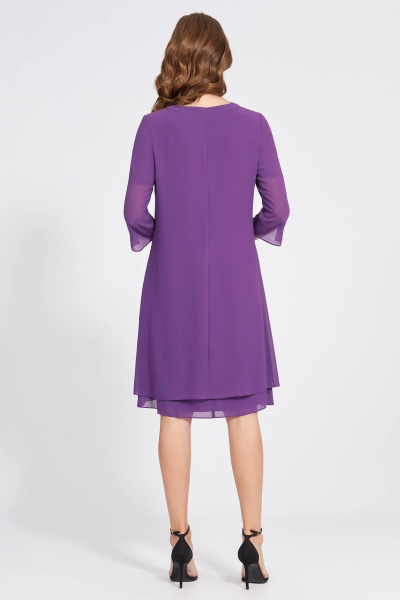 Накидка, платье Bazalini 4843 фиолетовый - фото 2