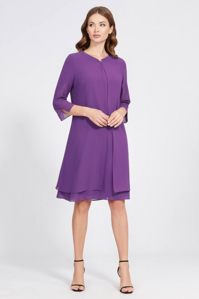 Накидка, платье Bazalini 4843 фиолетовый - фото 1