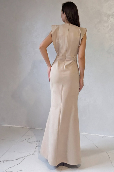 Платье Patriciа 01-5589 бежевый - фото 4