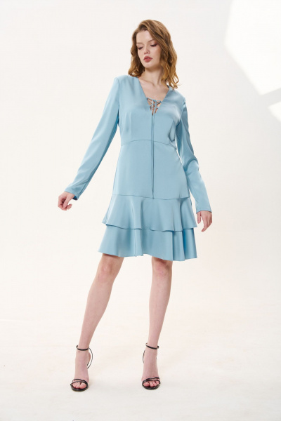 Платье FLAIM 1033 голубой - фото 1