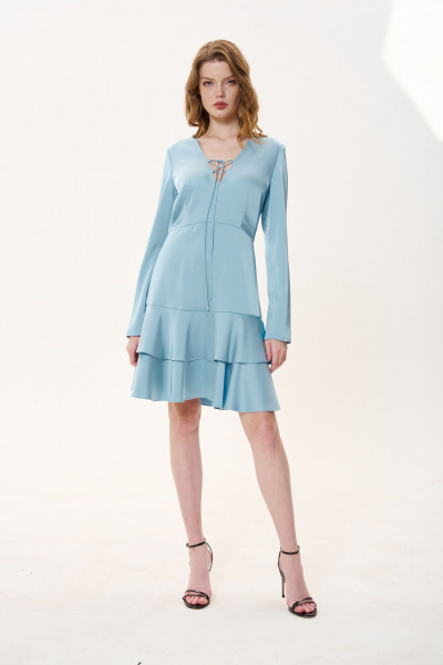 Платье FLAIM 1033 голубой - фото 4