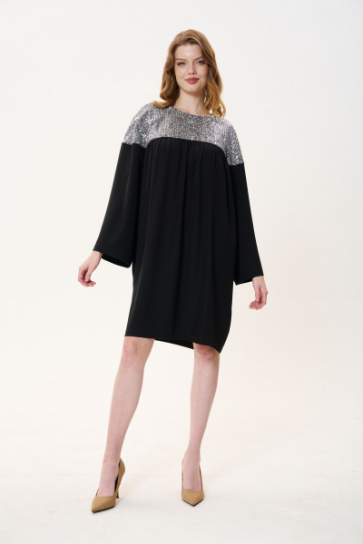Платье FLAIM 1034 черный - фото 1