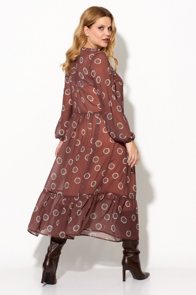 Платье Anastasia 251 коричневый - фото 6