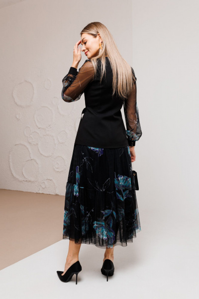 Жакет, юбка Amberа Style 2055 черный - фото 12