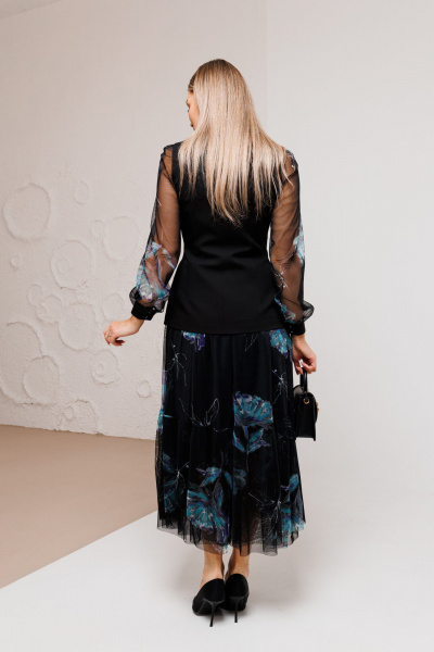 Жакет, юбка Amberа Style 2055 черный - фото 11