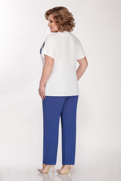 Блуза, брюки Tellura-L 1491-1 василек - фото 2
