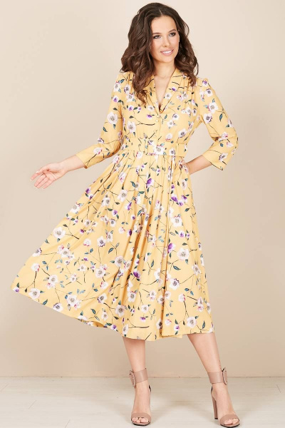 Платье Teffi Style L-1425/1 маки_на_желтом - фото 1