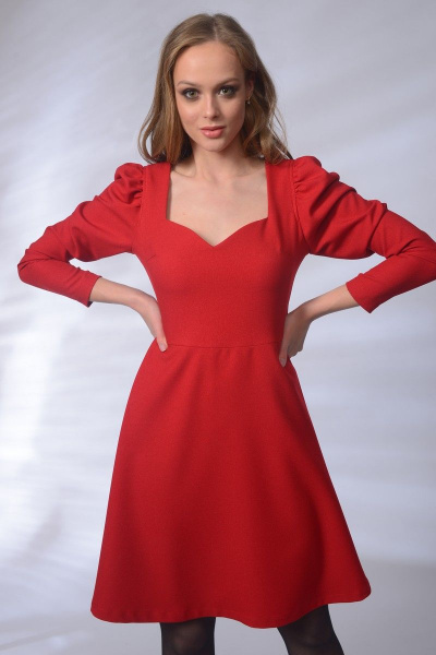 Платье MAX 4-067 красный - фото 1