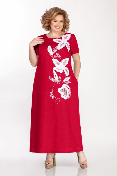 Платье GALEREJA 610 красный - фото 1