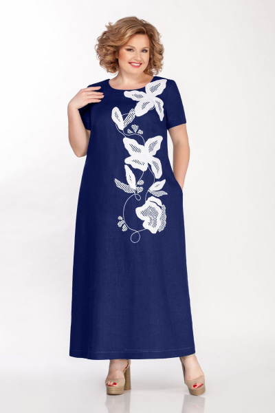 Платье GALEREJA 610 синий - фото 1
