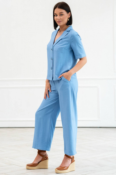 Блуза, брюки Ivera 6010L синий - фото 8