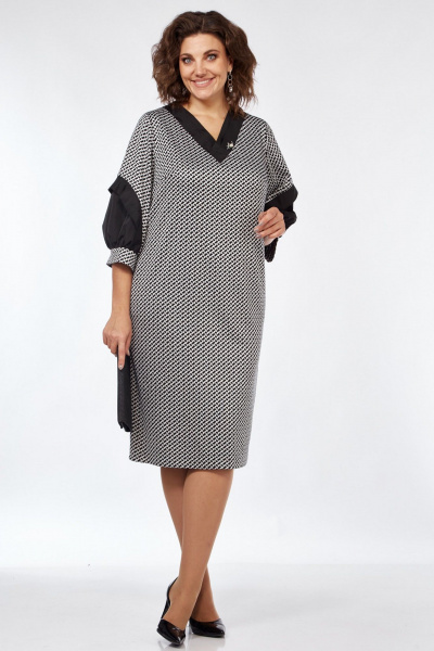Платье Matini 3.1702 серый+черный - фото 4