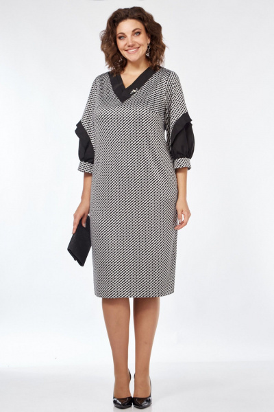 Платье Matini 3.1702 серый+черный - фото 3