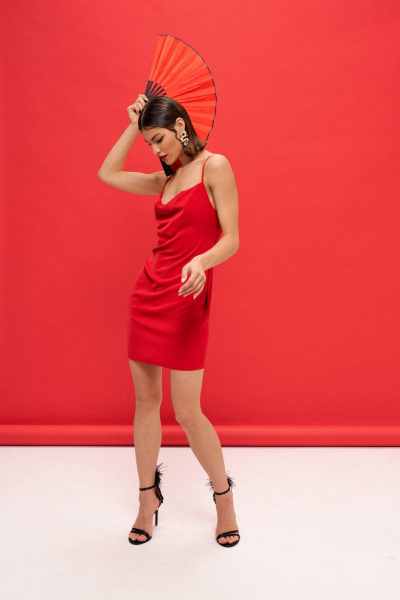 Платье VIZANTI 9390 красный - фото 6