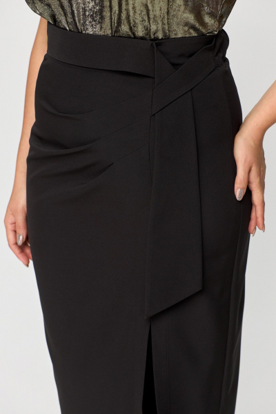 Блуза, юбка ANASTASIA MAK 1146 черный+золото - фото 8