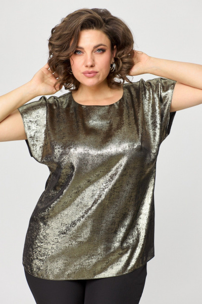 Блуза, юбка ANASTASIA MAK 1146 черный+золото - фото 6