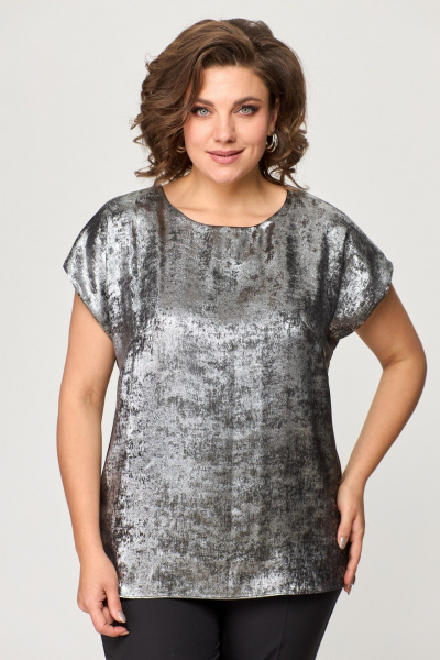 Блуза, юбка ANASTASIA MAK 1146 чёрный+серебро - фото 6