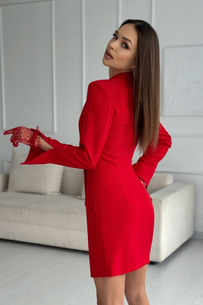 Платье Dilana VIP 2018 красный - фото 3