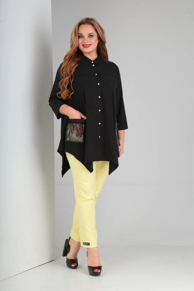 Блуза, брюки Danaida 1812 желтый+черный - фото 2
