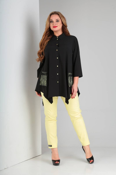 Блуза, брюки Danaida 1812 желтый+черный - фото 1