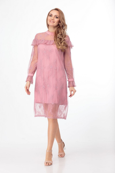 Платье Anelli 684 розовый - фото 2