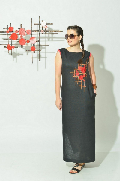 Платье MALI 420-051 черный - фото 1