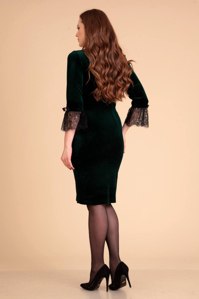 Платье Liona Style 608 темно-зеленый - фото 2