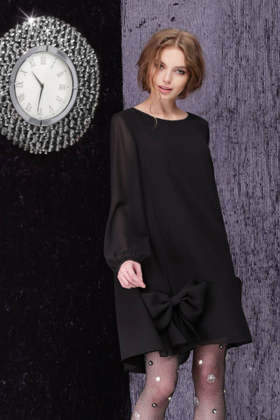 Платье LeNata 11836/1 черный - фото 4