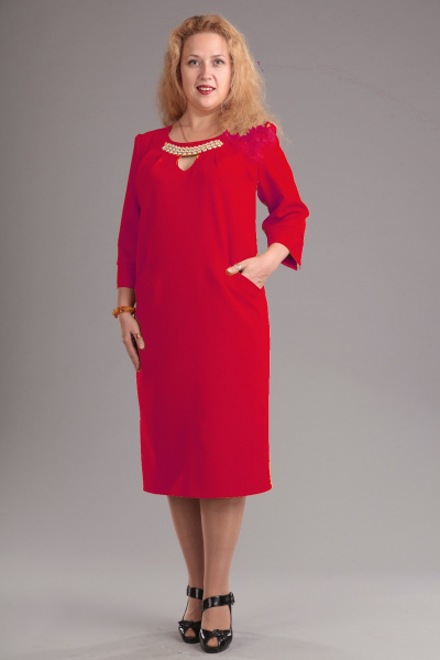 Платье VIA-Mod 313 красный - фото 1
