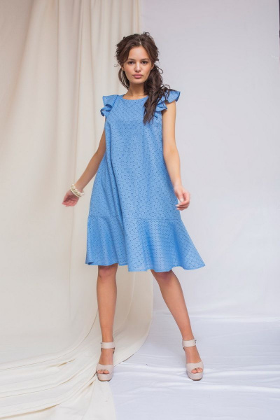Платье ELLETTO LIFE 1772 голубой - фото 2