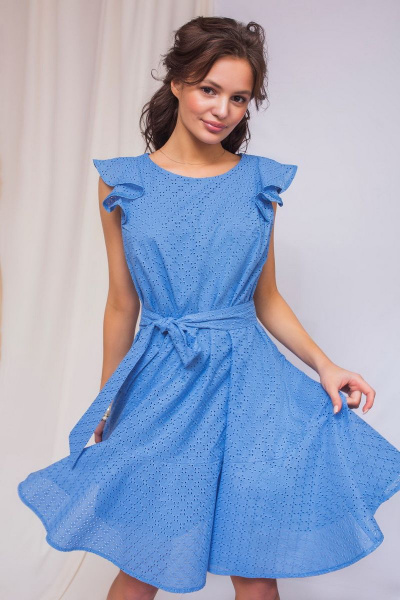 Платье ELLETTO LIFE 1772 голубой - фото 1