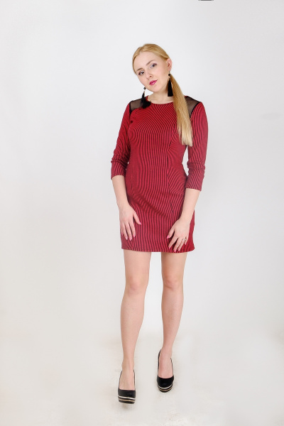 Платье Mita ЖМ796 красный - фото 1