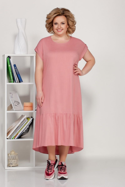 Платье Ивелта плюс 1691 розовый - фото 1