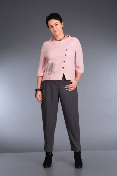 Блуза, брюки ZigzagStyle 340 розовый - фото 1