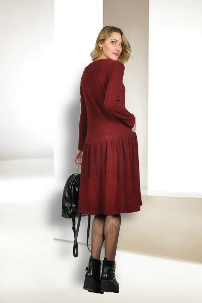 Платье Talia fashion Пл-071 бордовый - фото 3