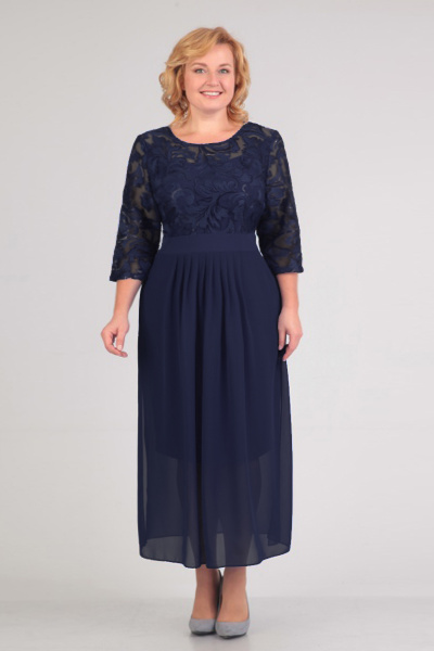 Платье TrikoTex Stil М108-17 темно-синий - фото 2