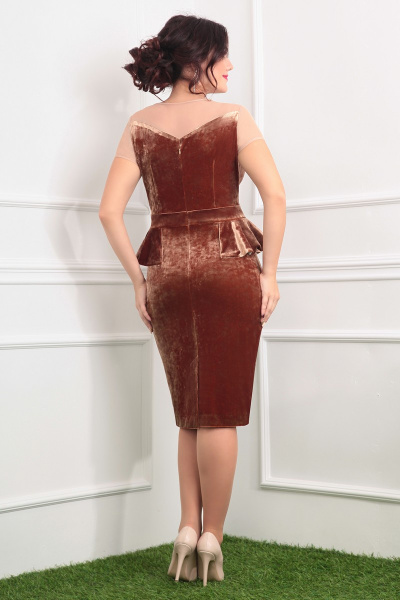 Платье Мода Юрс 2377 золотисто-коричневый - фото 4