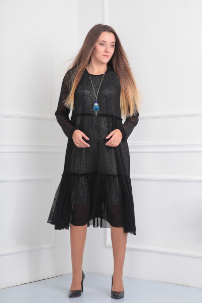 Накидка, платье VIA-Mod 383 черный - фото 2