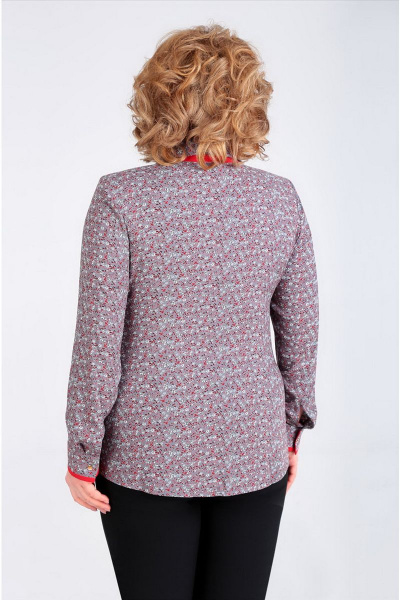 Блуза Таир-Гранд 62221 серый-красная.отд - фото 2