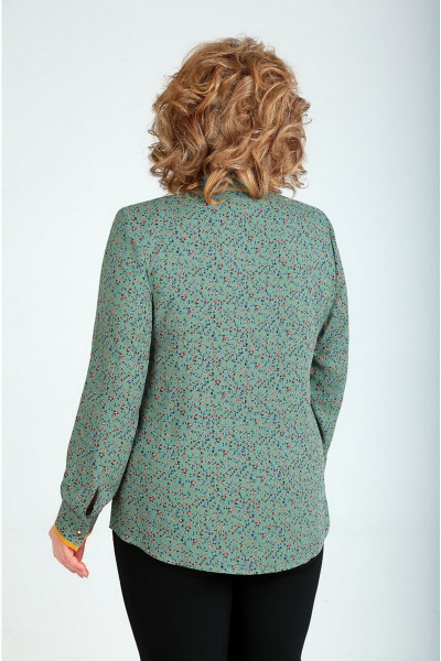 Блуза Таир-Гранд 62221 зеленый-горчица.отд - фото 2