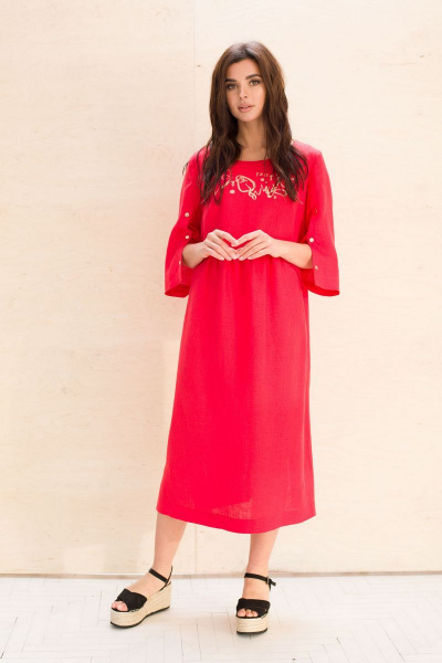 Платье Faufilure С1049 красный - фото 1