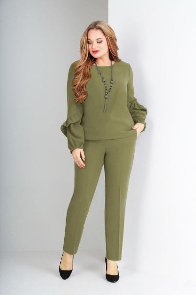 Блуза, брюки Angelina & Сompany 327/2 зеленый - фото 1